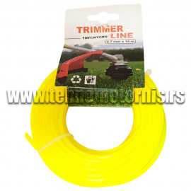 Struna trimera.dužine 15m, debljine 2.7 mm, četvrtasta