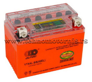 Akumulator YTX4L-BS (iGEL) 12V 4Ah formiran,zatvoren sa indikatorom (113x70x85)